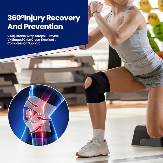 JOMVD Knee Brace with Side Stabilizers for Meniscus Tear, Knee Pain, Breathable Knee Support for Arthritis, ACL,MCL, Pain Relief, Injury Recovery, Women and Men,XX-Large