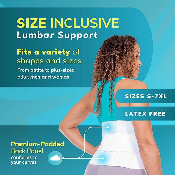 BraceAbility Lower Back Pain Brace - Wraparound Lumbar Support Belt for Herniated or Bulging Discs Treatment, Pinched Nerve Relief, Degenerative Disc Disease and Hip Strains for Men and Women (S)