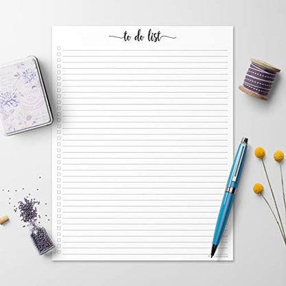 321Done To Do List Notepad, Letter Size 8.5x11, 50 Sheets, College Ruled