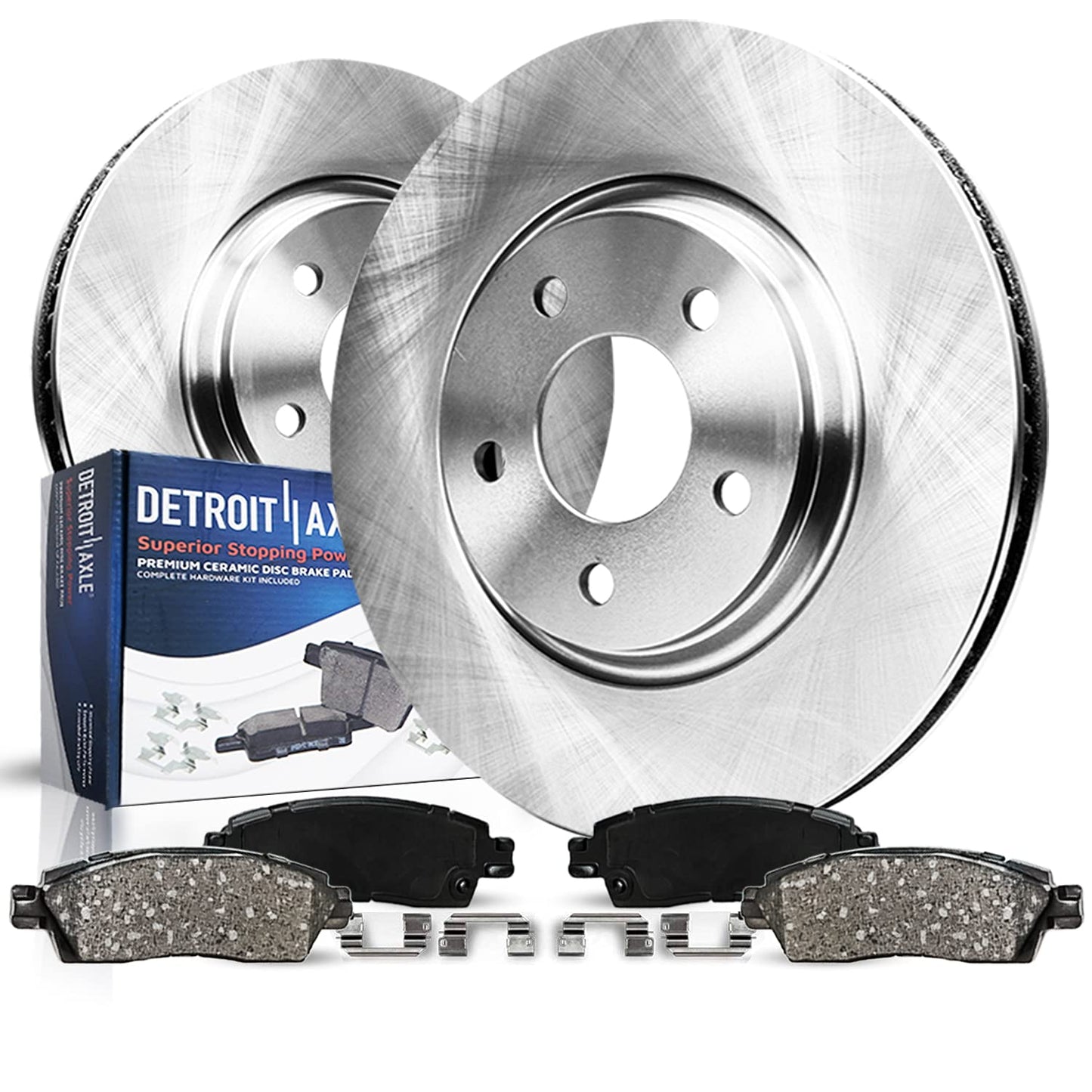 Detroit Axle - Rear Brake Kit for Mercedes-Benz E350 E500 E320 CLS550 E550 CLS500 E400, Disc Brake Rotors Ceramic Brake Pads wit