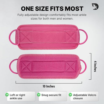 DMoose Ankle Strap for Cable Machine - One Size Fit with Premium Padding, Workout Kickback Ankle Cuffs, Ankle Bands for Working Out, Booty Workouts, Leg Extension, Hip Abductors & Lower Body Exercises