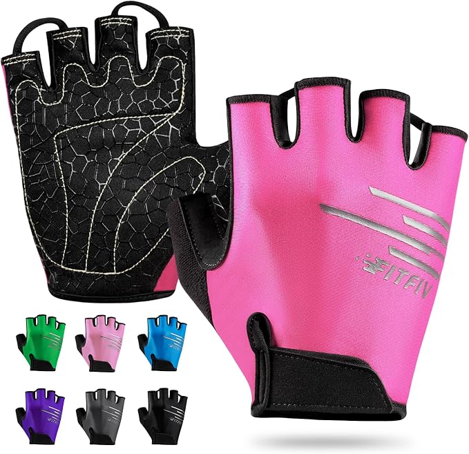 Cycling Gloves Bike Gloves for Men/Women Half Finger Biking Gloves Exercise Workout Gloves Suitable for Outdoor Sports, Gym, Weight Lifting, Rowing and Motorcycle