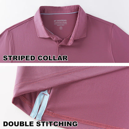 Mens Polo Shirts Short Casual Solid Stylish Dry Fit Performance Designed Collared Golf Polo Shirts for Men